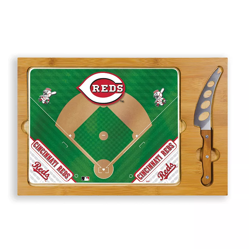 Picnic Time Cincinnati Reds Icon Rectangular Cutting Board Gift Set