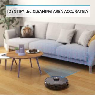 Tesvor Laser Navigation Robotic Vacuum Cleaner 2700Pa Strong Suction Auto-Charging Wi-Fi Enabled S6