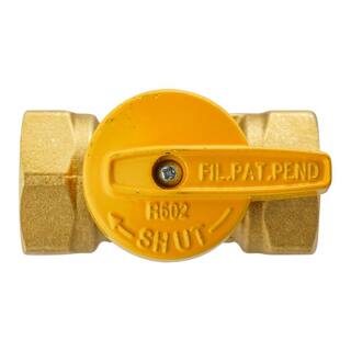 Everbilt 34 in. Brass FPT 1-Piece Gas Valve 110-524EB