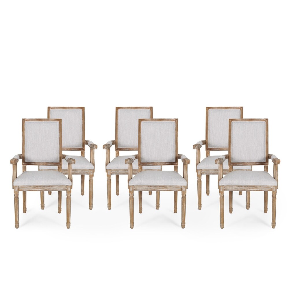 Maria French Country Upholstered Dining Chairs by Christopher Knight Home   23.75\