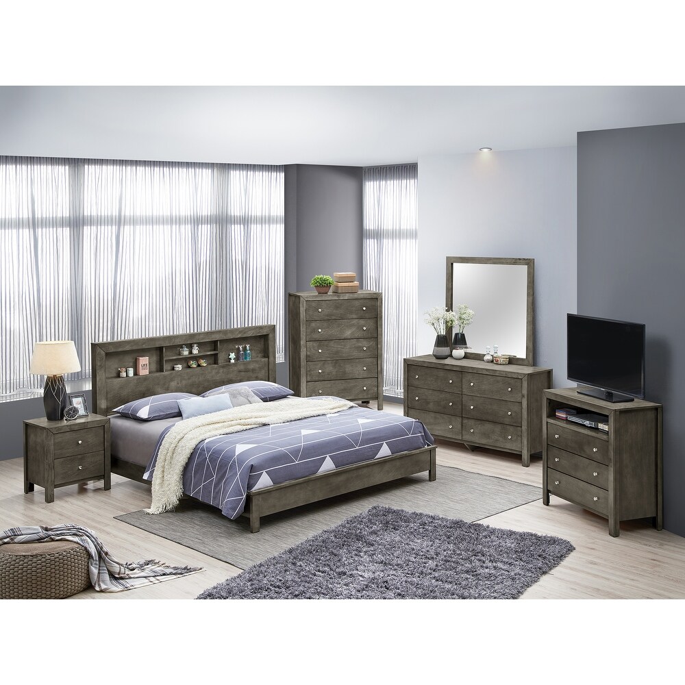 Burlington King Platform Bed with Storage Shelves