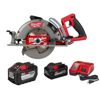 MW M18 FUEL 18V Lithium-Ion Cordless 7-14 in. Rear Handle Circular Saw 12.0Ah. Battery and 8.0ah Starter Kit 2830-20-48-11-1812-48-59-1880