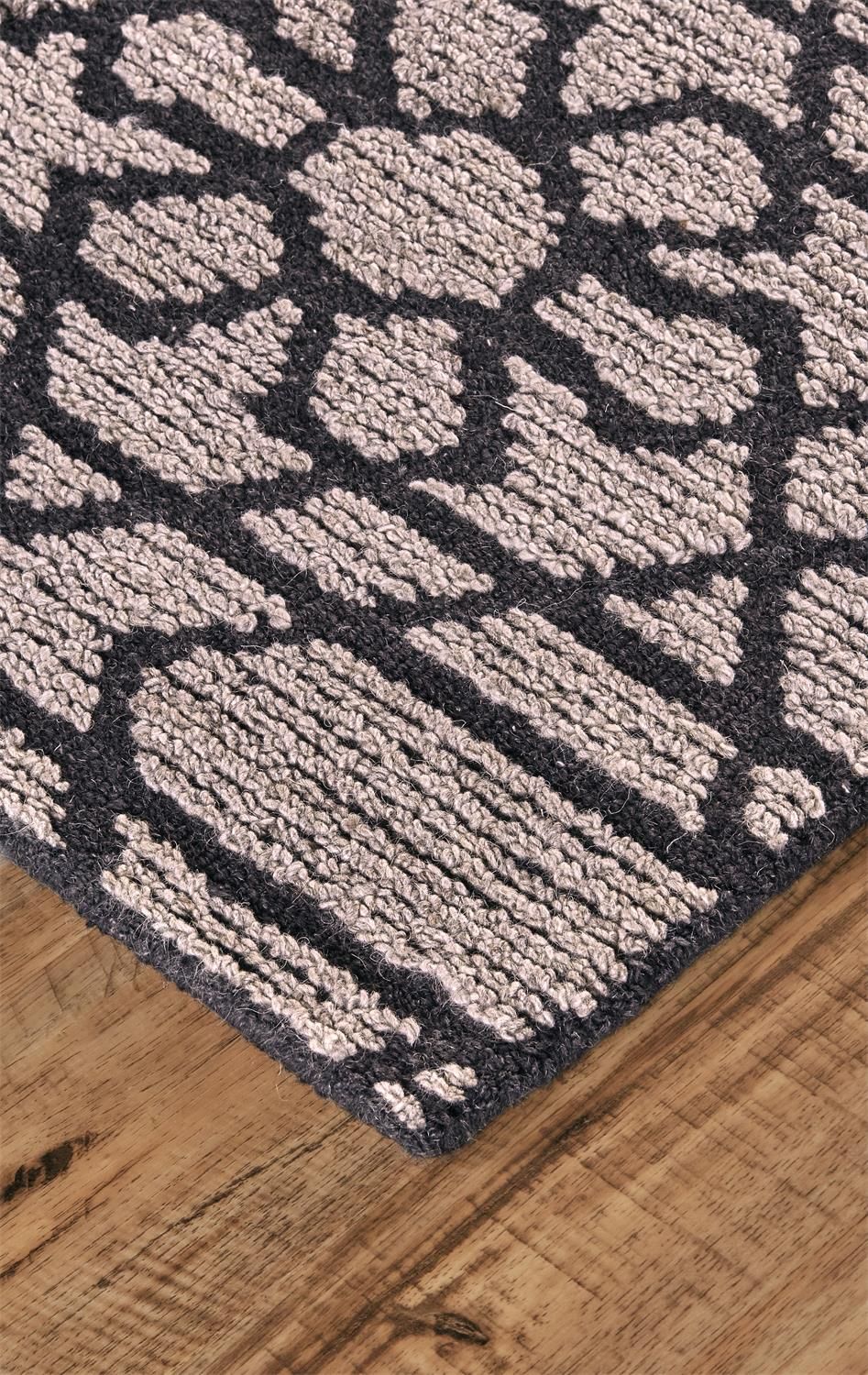 Palatez Hand Tufted Gray and Black Rug by BD Fine