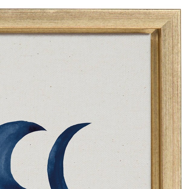 X 24 quot Sylvie Moon Phases Framed Wall Canvas By Teju Reval Gold Kate amp Laurel All Things Decor