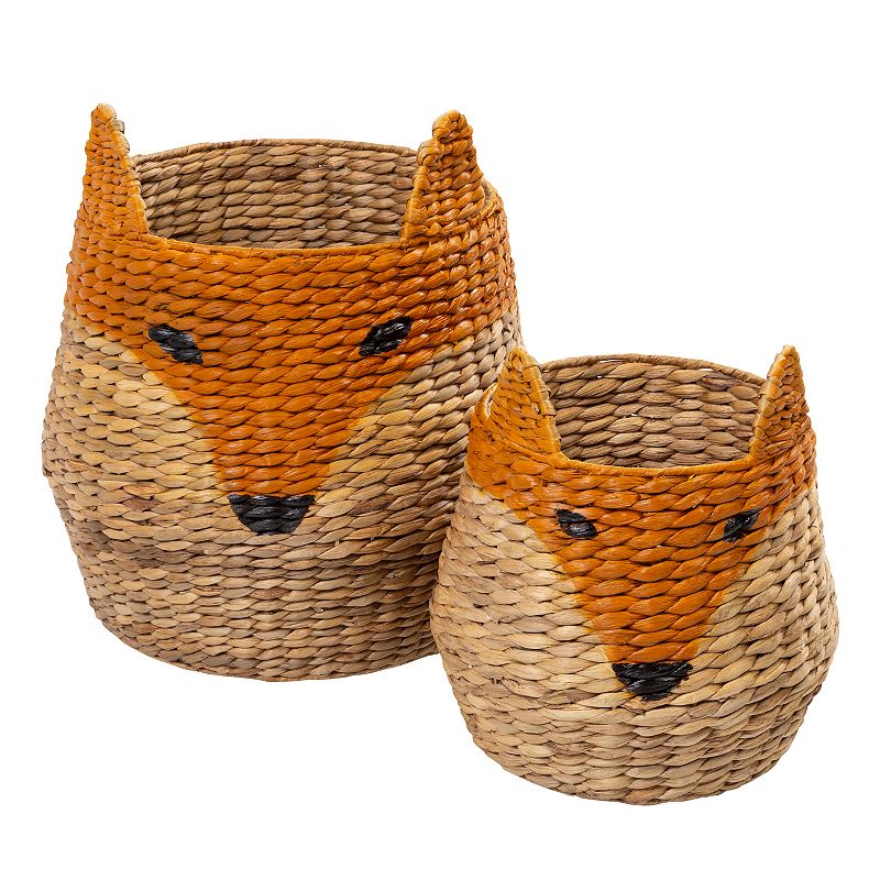 Honey-Can-Do 2-Piece Fox-Shaped Storage Basket Set