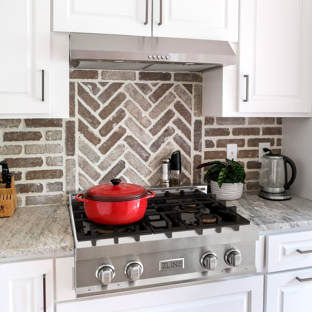 ZLINE Porcelain Gas Stovetop with Gas Brass Burners