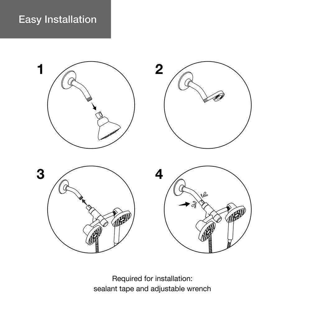 KOHLER Awaken 3-Spray Patterns with 2.5 GPM 5 in. Wall Mount Dual Shower Heads in Polished Chrome K-23218-CP