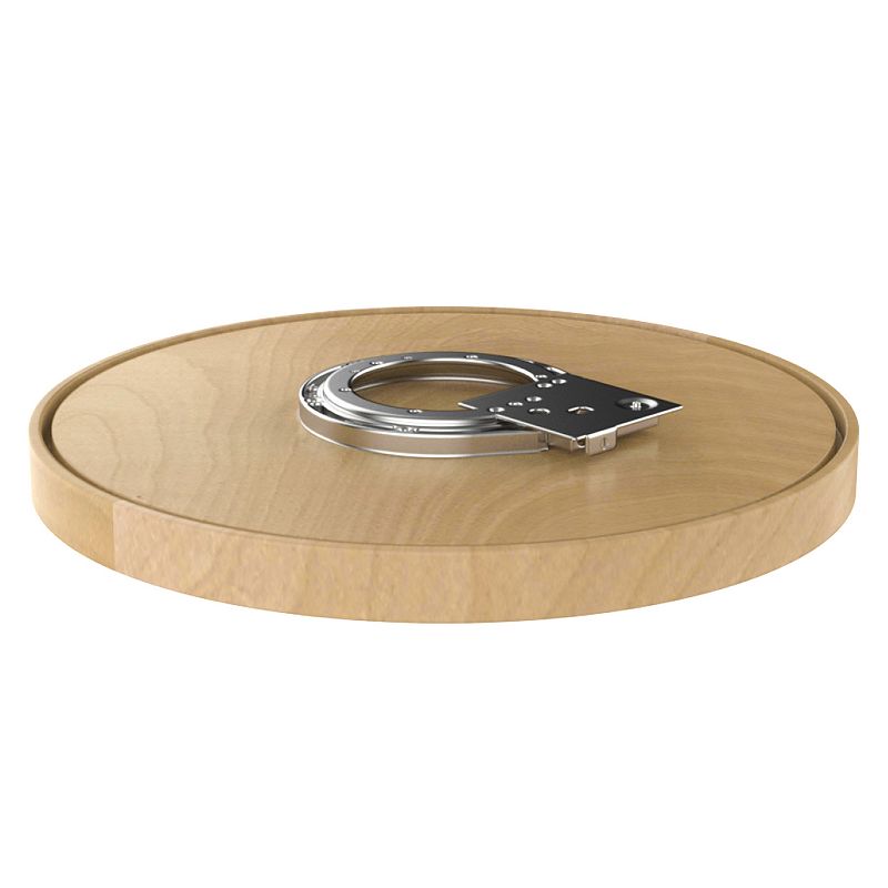 Rev-A-Shelf 4WLS001-10-B52 10 Inch Wooden Circle Lazy Susan with Swivel Bearings