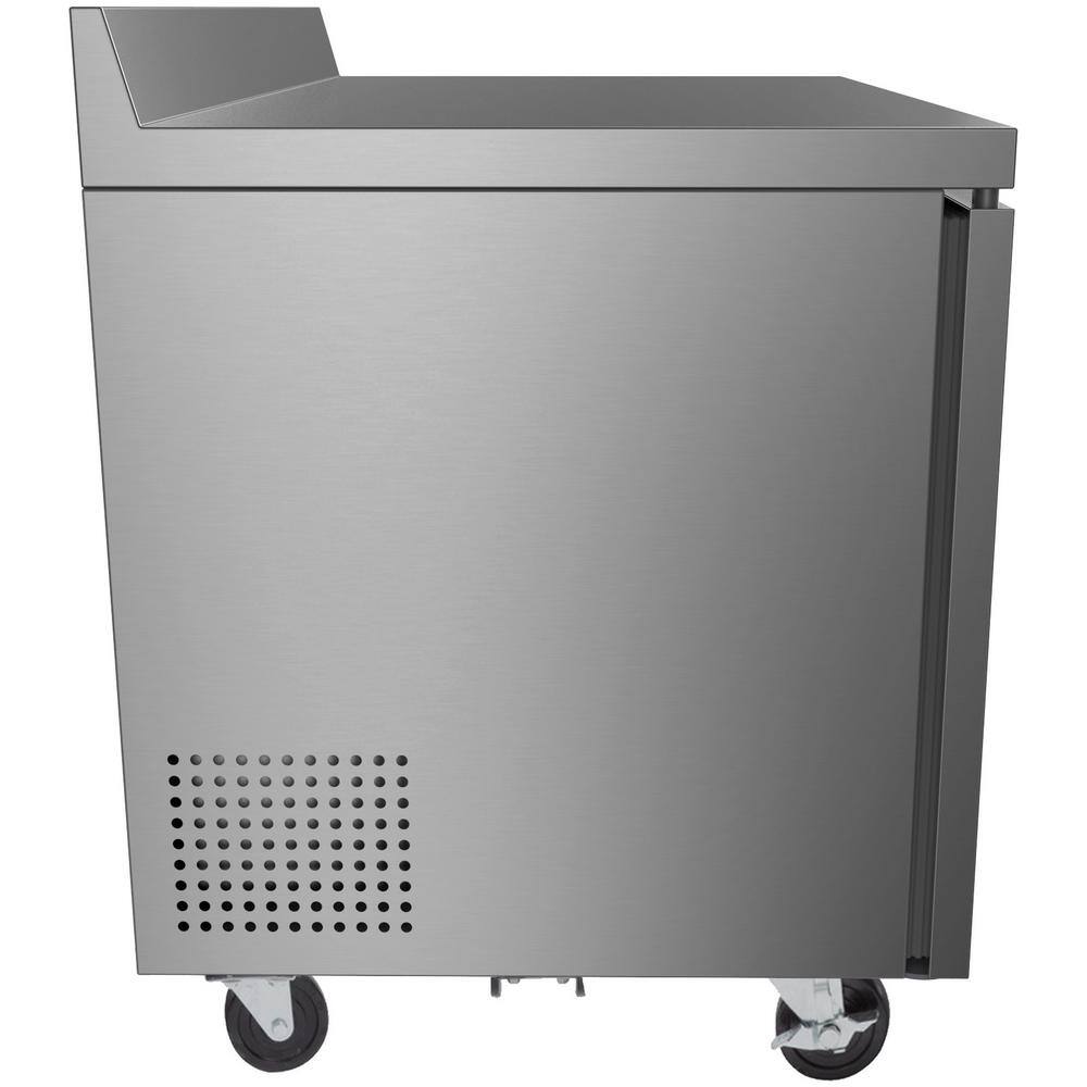 Koolmore 12 cu. ft. Commercial Upright Freezer 2-Door Undercounter with Worktop in Stainless Steel FT48-2S