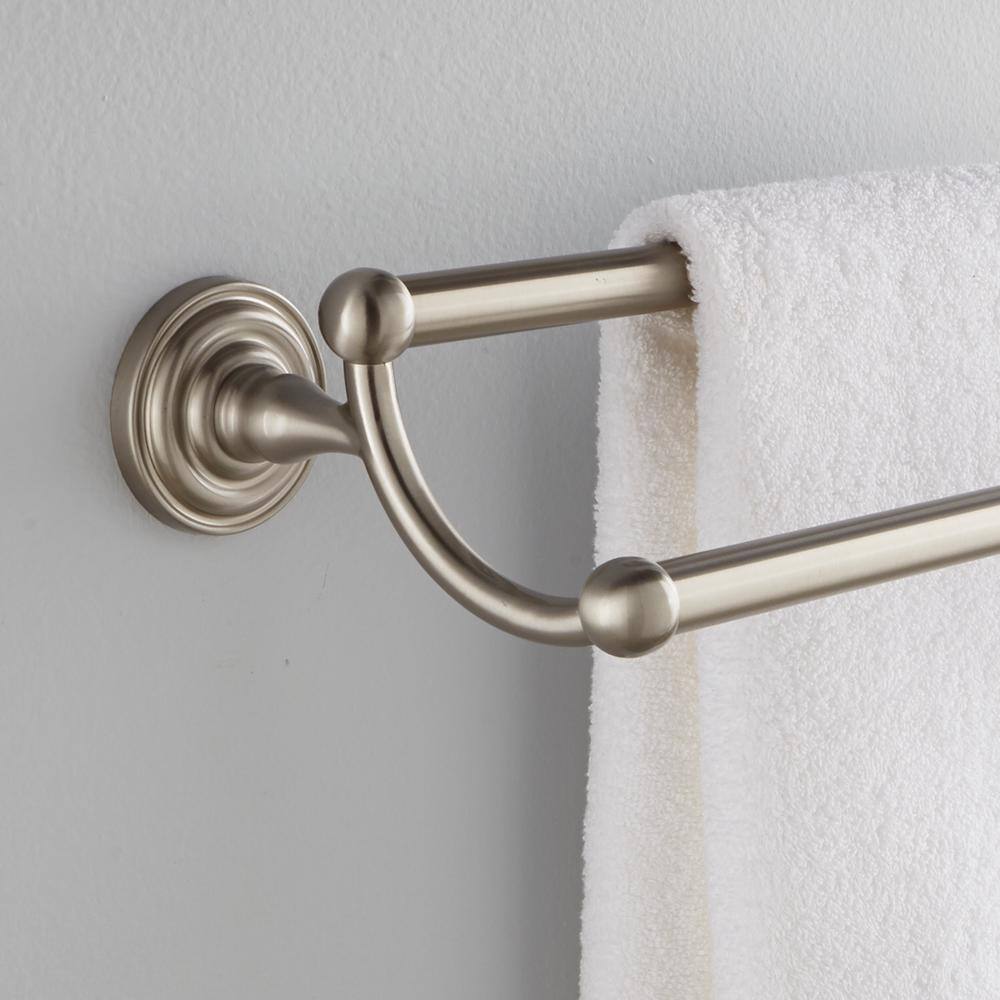 Delta Greenwich 24 in. Double Towel Bar in SpotShield Brushed Nickel 138278