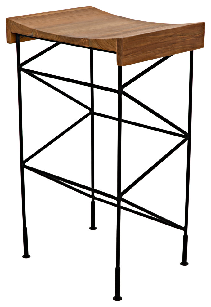 Belem Side Table  Black Steel   Industrial   Side Tables And End Tables   by Noir  Houzz