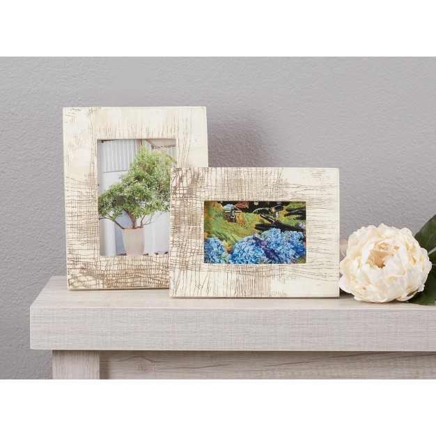 Saro Lifestyle Picture Frame With Distressed Bone Design