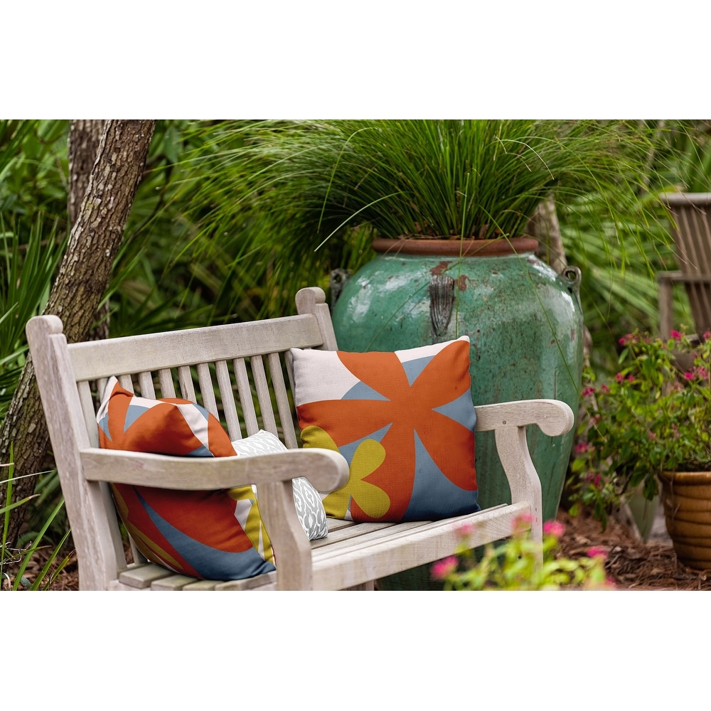 Bold Flowers Polyester Indoor/Outdoor Pillow