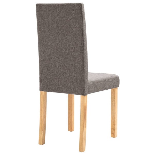 Dining Chairs 6 pcs Taupe Fabric