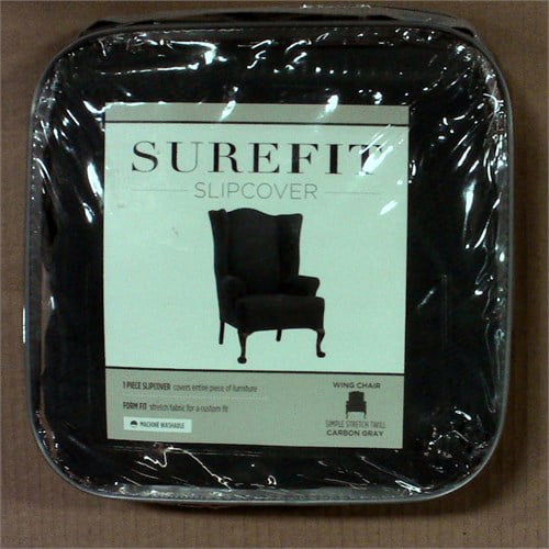 Sure Fit Simple Stretch Twill 1-Piece Wing Chair