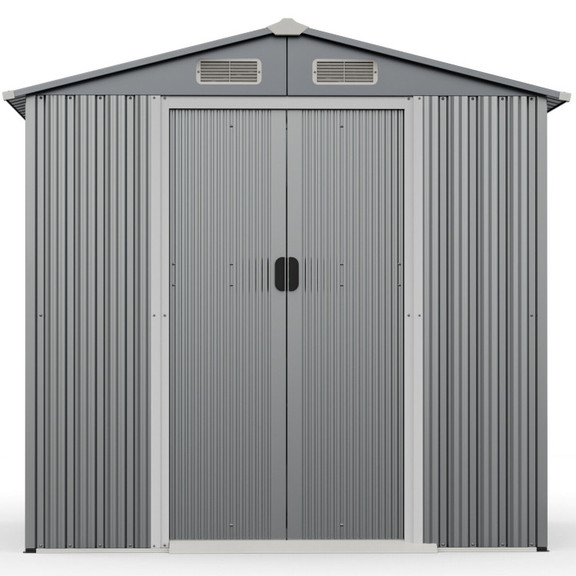 Costway 36457128 6 x 4 Feet Galvanized Steel Stora...