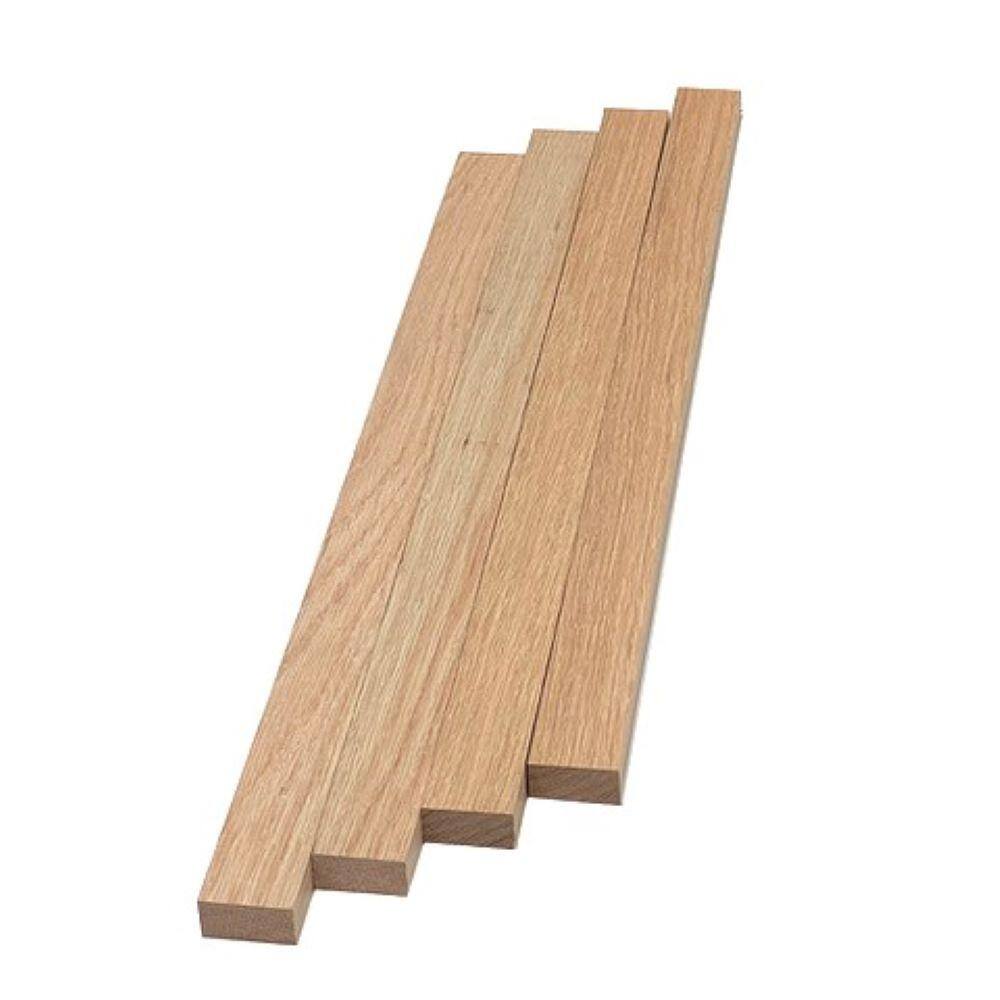 Swaner Hardwood 1 in. x 2 in. x 8 ft. Red Oak S4S Board (4-Pack) OL04011696OR