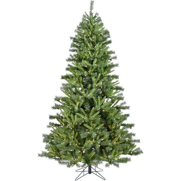 Christmas Time 7.5Ft. Norway Pine Artificial Christmas Tree with Clear Smart String Lighting