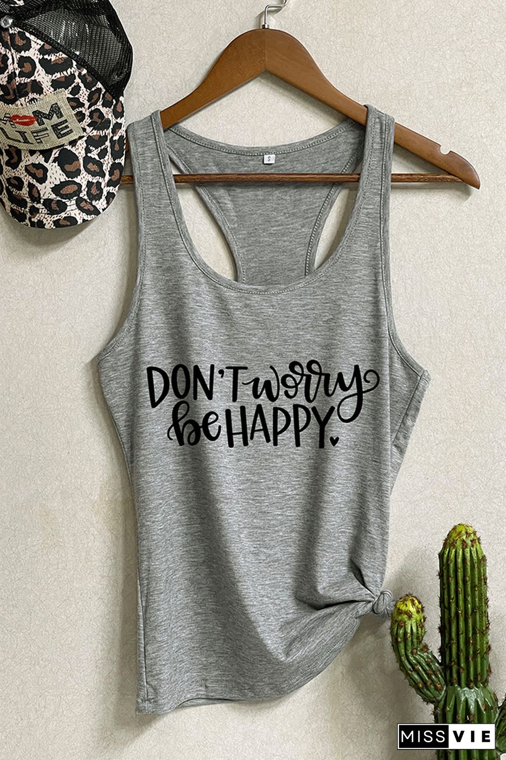 Don't Worry Be Happy Sleeveless Tank Top Wholesale