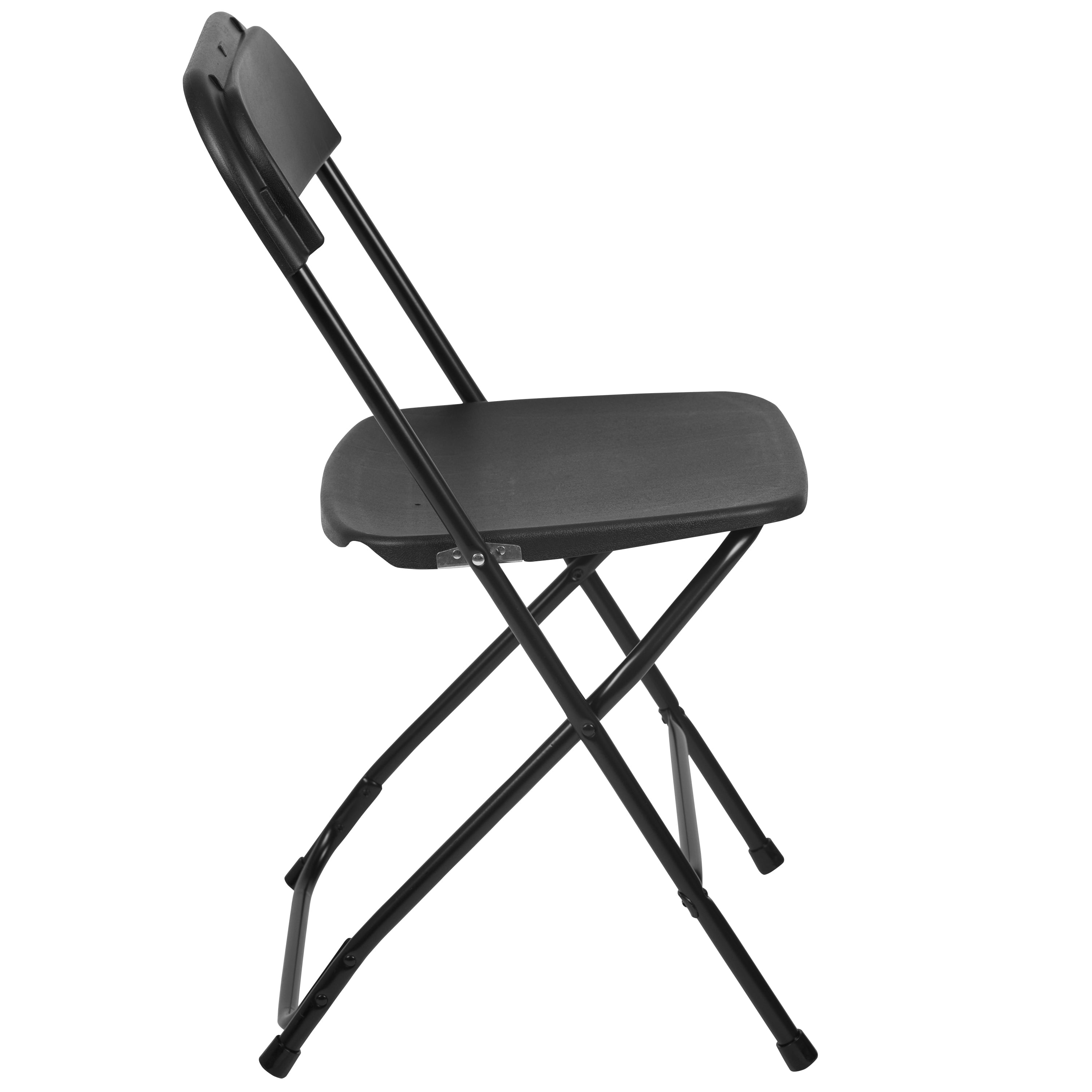 Flash Furniture Hercules™ Series Plastic Folding Chair - Black - 2 Pack 650LB Weight Capacity Comfortable Event Chair-Lightweight Folding Chair