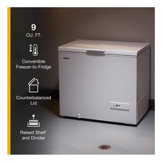 Whirlpool 9 cu. ft. Manual Defrost Residential Convertible Freezer in White WZC3209LW