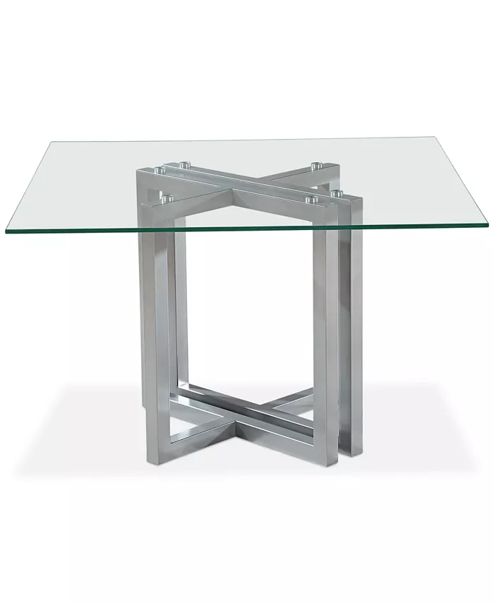 Furniture Emila 48 Square Glass Mix and Match Dining Table