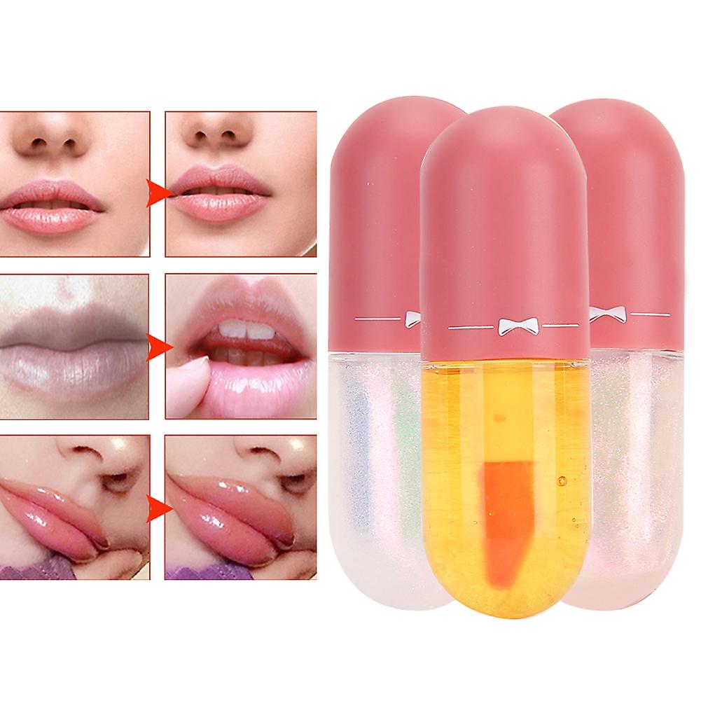 3pcs Clear Lip Glosses Moisturizing Lip Plump Oil Sexy Lip Serum Gloss Base For Makeup