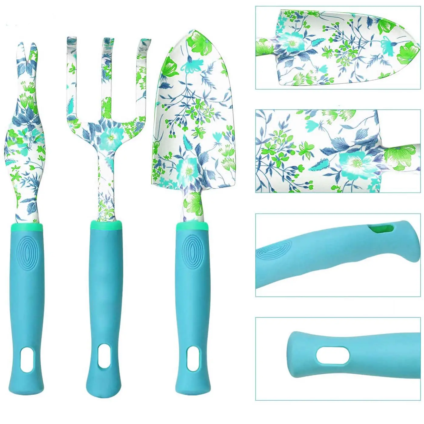 Wholesales Floral Gardening Hand Tool Set Girl's birthday Gift Printed Multi color Shovel Scissors Outdoor Garden Supplies Gifts