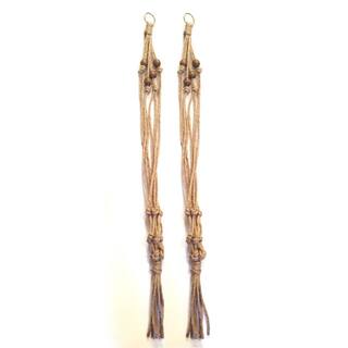 Primitive Planters 36 in. All Natural Jute Plant Hanger (2-Pack) 0291