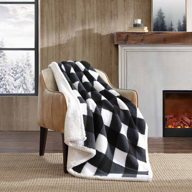 Cabin Plaid Reversible Throw Blanket Eddie Bauer