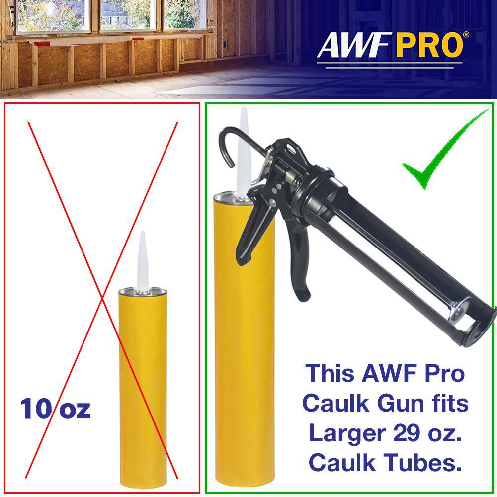 AWF PRO 29 oz. 18:1 Thrust Caulk Gun Vinyl Grip Rotating Barrel AWF 2029