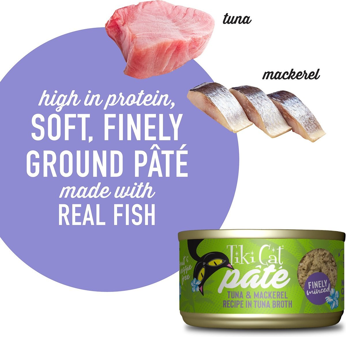 Tiki Cat Luau Ahi Tuna and Mackerel Pate Wet Cat Food