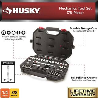 Husky Mechanics Tool Set (75-Piece) H75MTS