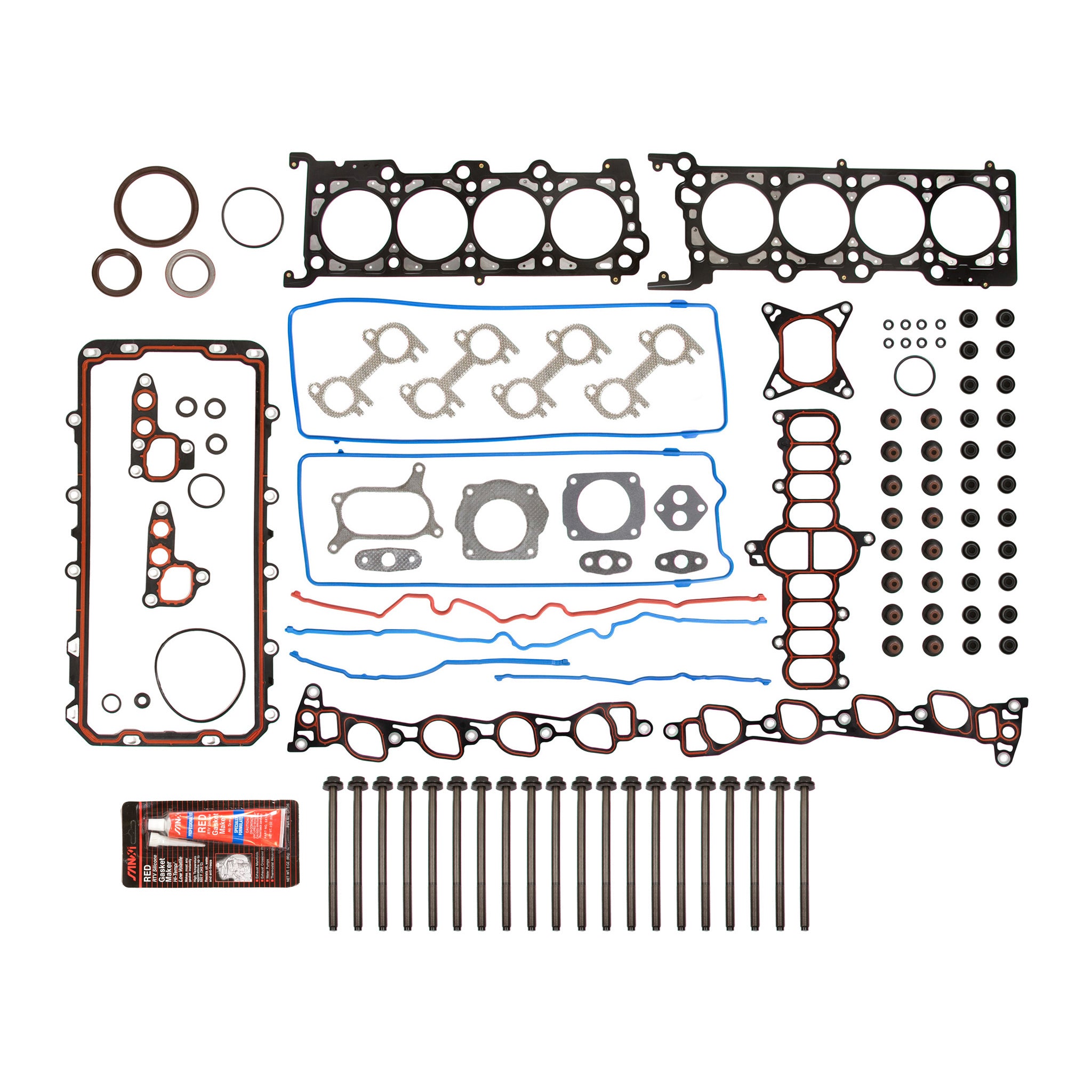 Evergreen FSHB8-21108 Full Gasket Set Head Bolts Fit 97-98 Ford F150 F250 E150 Explorer V8 4.6 SOHC