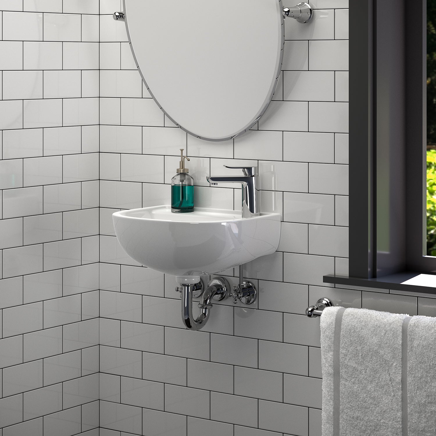 Compact 15″ Wall-Hung Basin