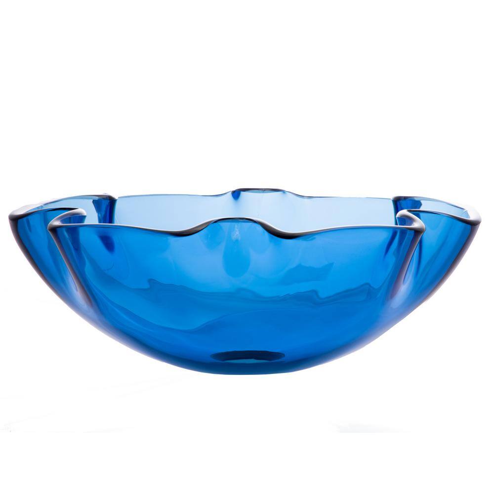 Eden Bath Wave Rim Glass Vessel Sink in Blue EB_GS50