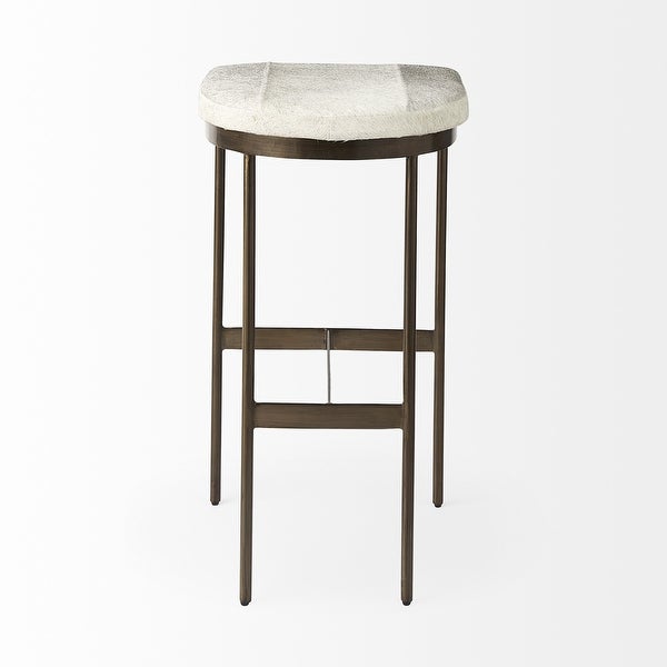 Bar Stool with Gold Metal Frame - 18