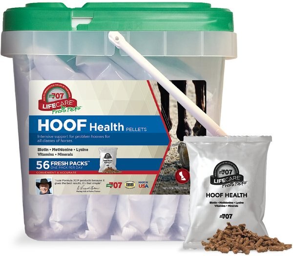 Formula 707 Hoof Health Hay Flavor Pellets Horse Supplement， 56 count