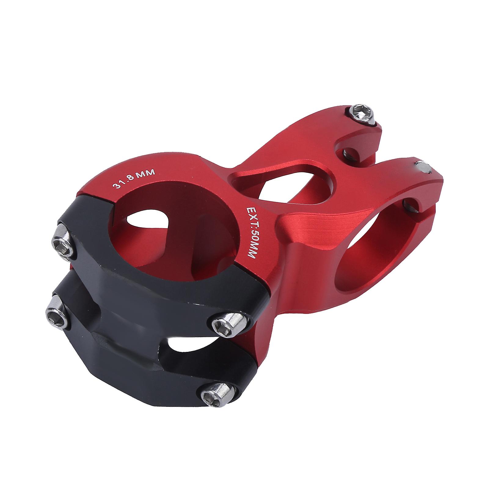 Wake Bicycle Stem 31.8mm 50mm Mountain Bike Aluminum Alloy Short Handlebar Stem For Cyclingblack+red