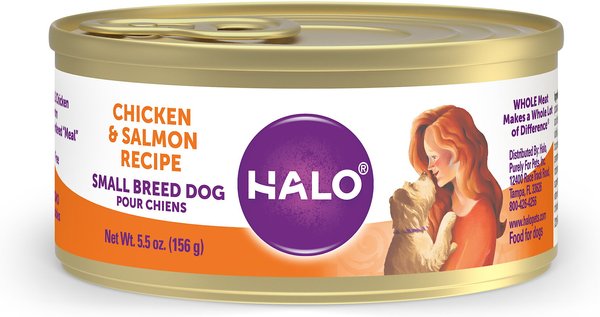 Halo Chicken and Salmon Recipe Grain-Free Small Breed Canned Dog Food