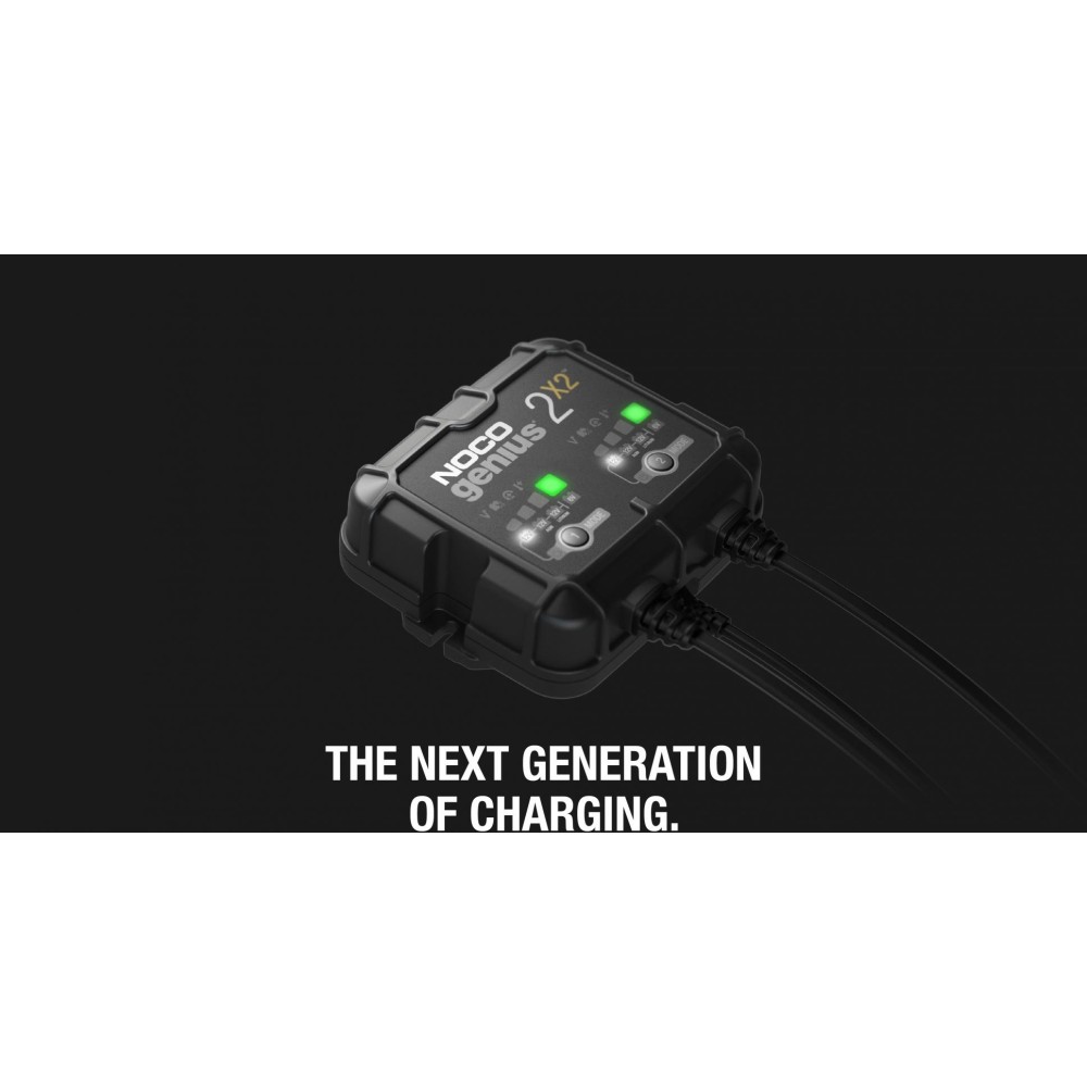 Noco 6V/12V 4A Multi-Voltage 2-Bank Smart Battery Charger ;