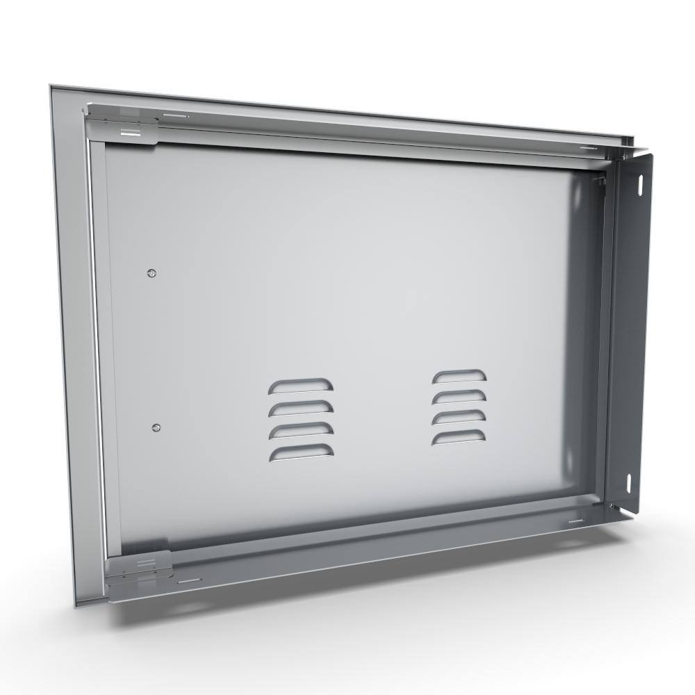 Sunstone Signature Series 27 in. x 20 in. 304 Stainless Steel Left Swing Horizontal Vented Door BA-VDHL1724