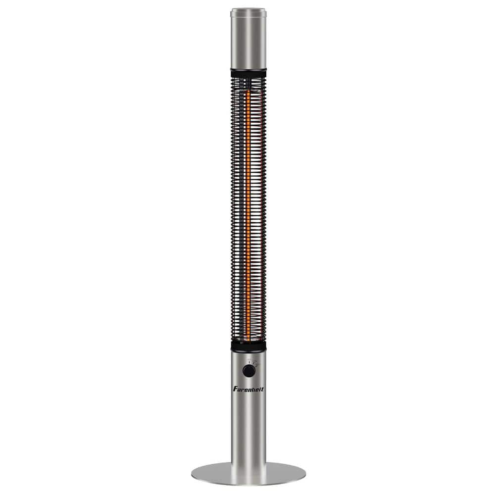 FARENHEIT 1500-Watt Outdoor Electric Infrared Tower Heater in Silver TH-59SV