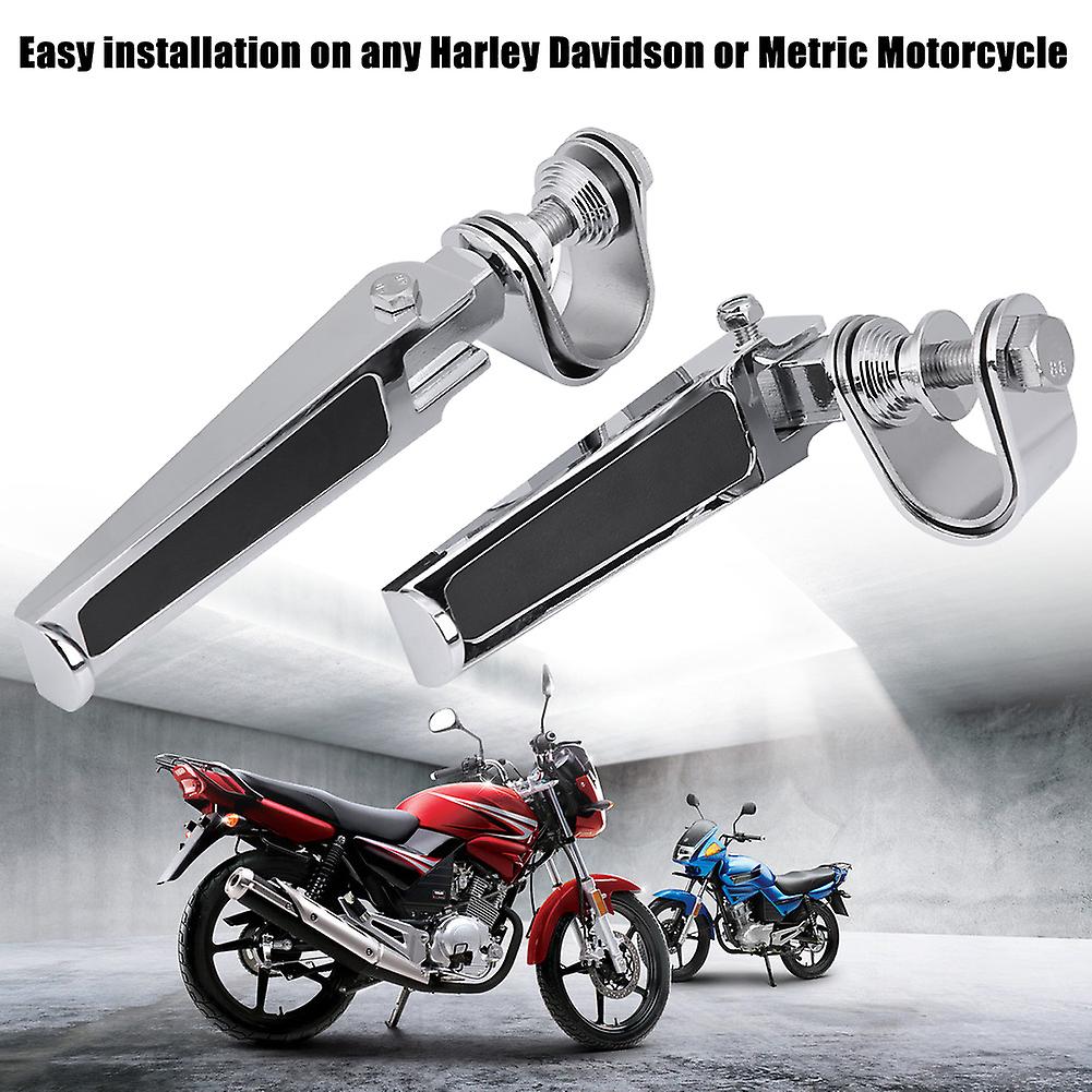 Motorcycle Foot Pegs With Engine Guard Clamps For Motorbike 1