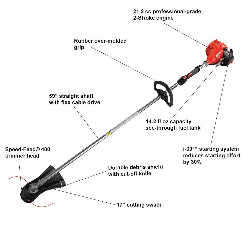 ECHO 21.2 cc 2-Cycle Gas String Trimmer and 58.2 cc 2-Cycle Backpack Leaf Blower Combo Kit (2-Tool) V-RAHBAF