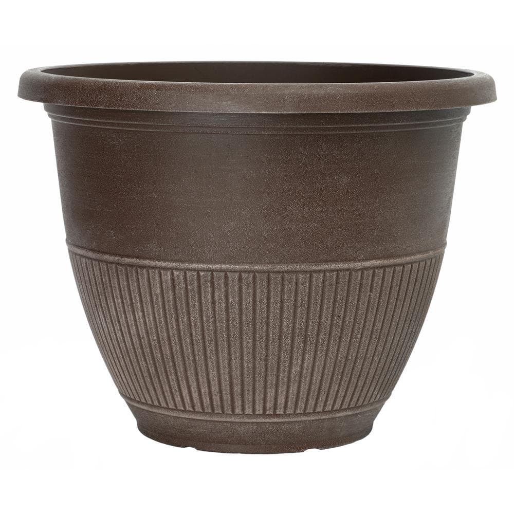 PRIVATE BRAND UNBRANDED 12 in. Rene Bark Brush Plastic Planter DP1871H