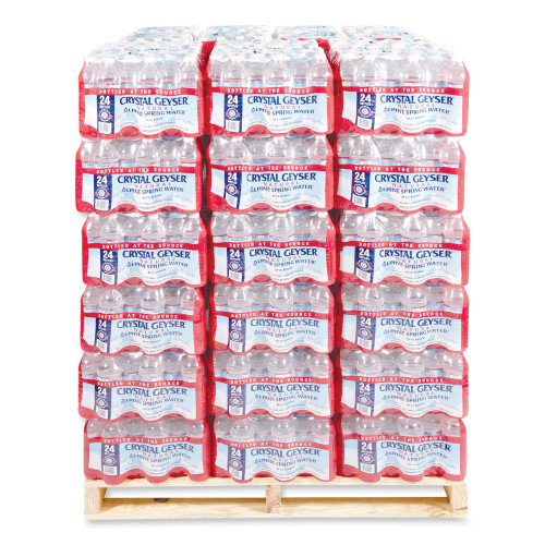 Crystal Geyser Alpine Spring Water， 16.9 oz Bottle， 24/Case， 84 Cases/Pallet (24514)