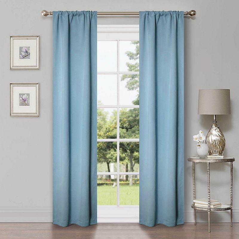 Superior Solid Insulated Thermal Blackout Rod Pocket Curtain Set