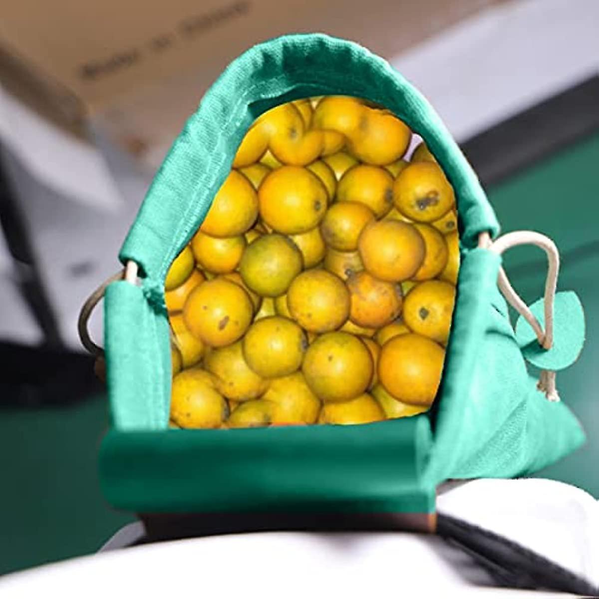 Canvas Foraging Pouch  Garden Vegetable Storage Pouch  Canvas Fruit Picking Bag  Pu Leather Foraging Belt Bag For Outdoor Camping Hiking Travel Collap