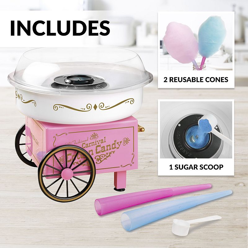 Nostalgia Electrics Vintage Hard and Sugar-Free Candy Cotton Candy Maker